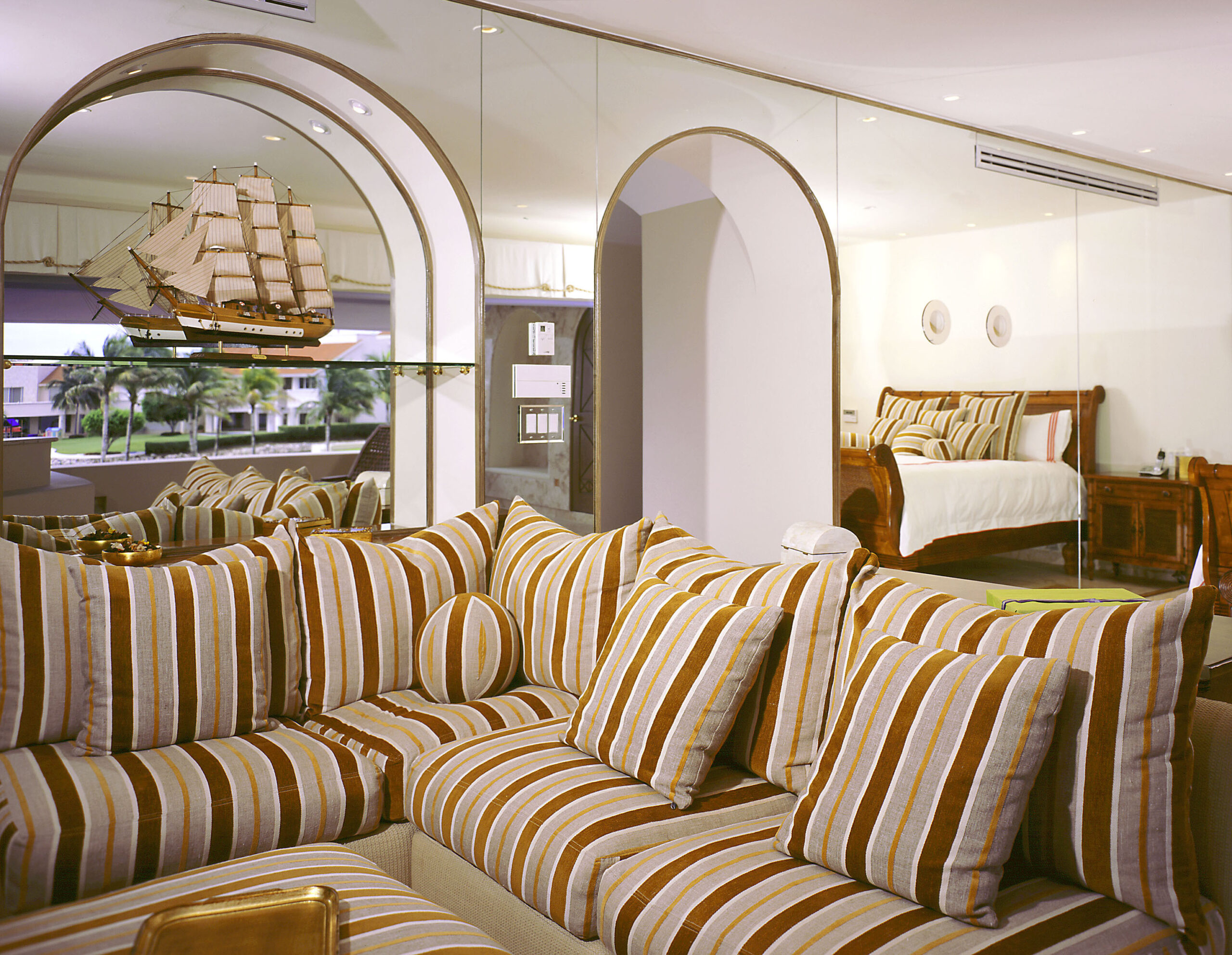 Main Bedroom. Waterfront Townhouse remodel and Interiors. Turnkey by Jerry Jacobs Design.