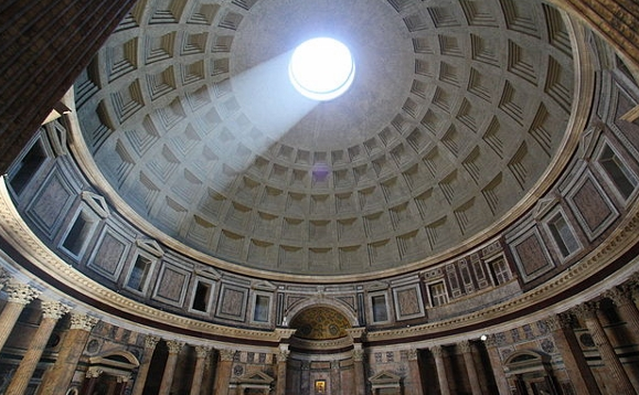 Oculus an Eye. Architecture. Interior Design. The Pantheon, Rome.