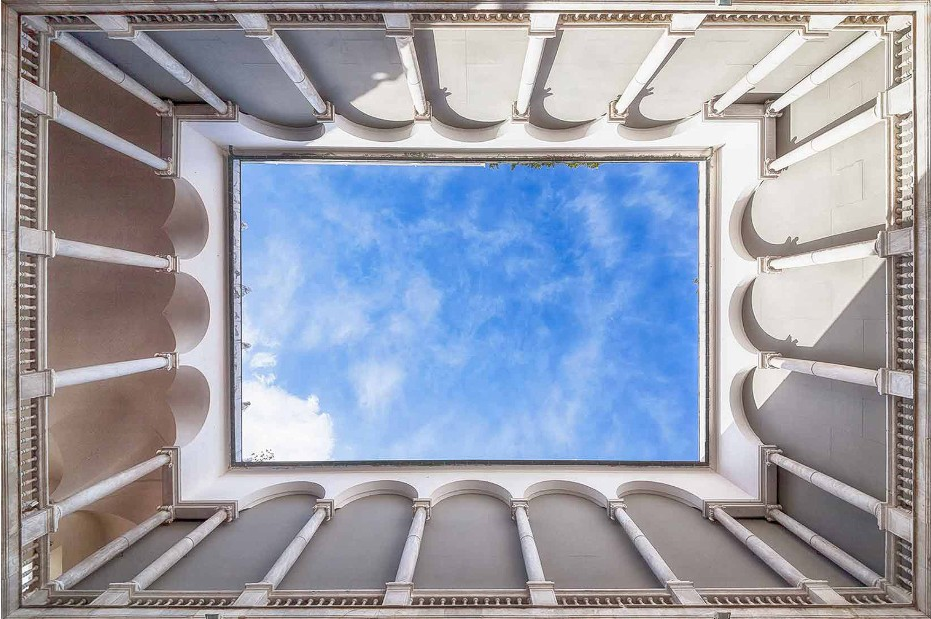 Oculus an Eye. Architecture. Interior Design. Square Oculus