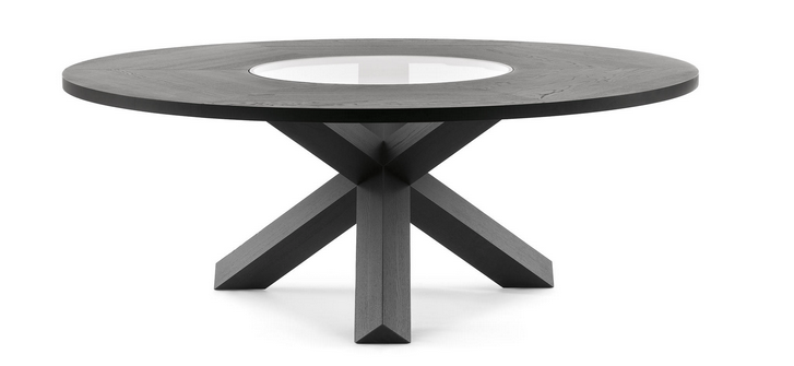 Round dining tables.