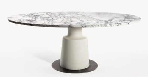 Round dining tables.
