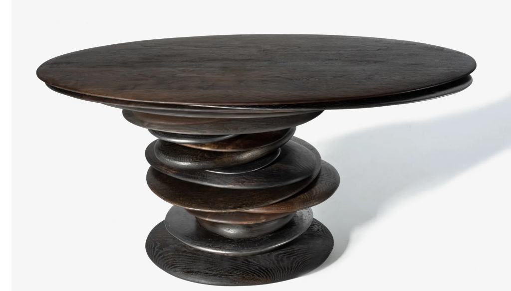 Round dining tables.