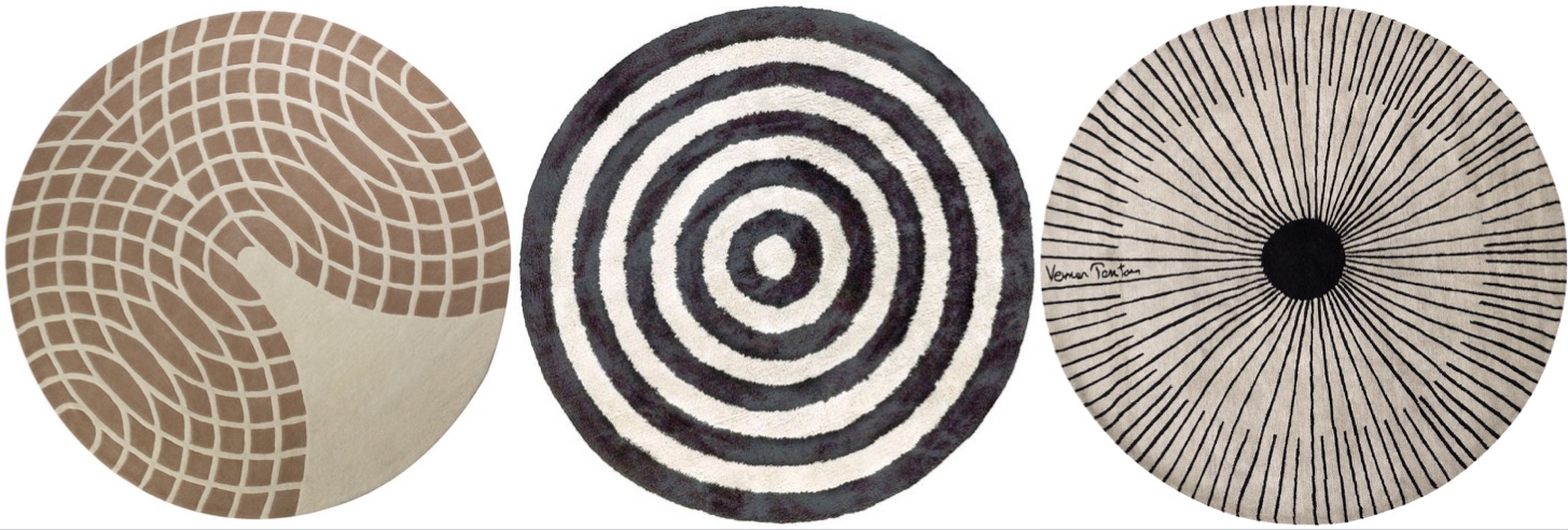 Round rugs.