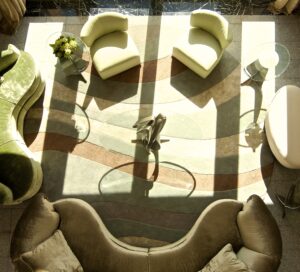 Round rugs.