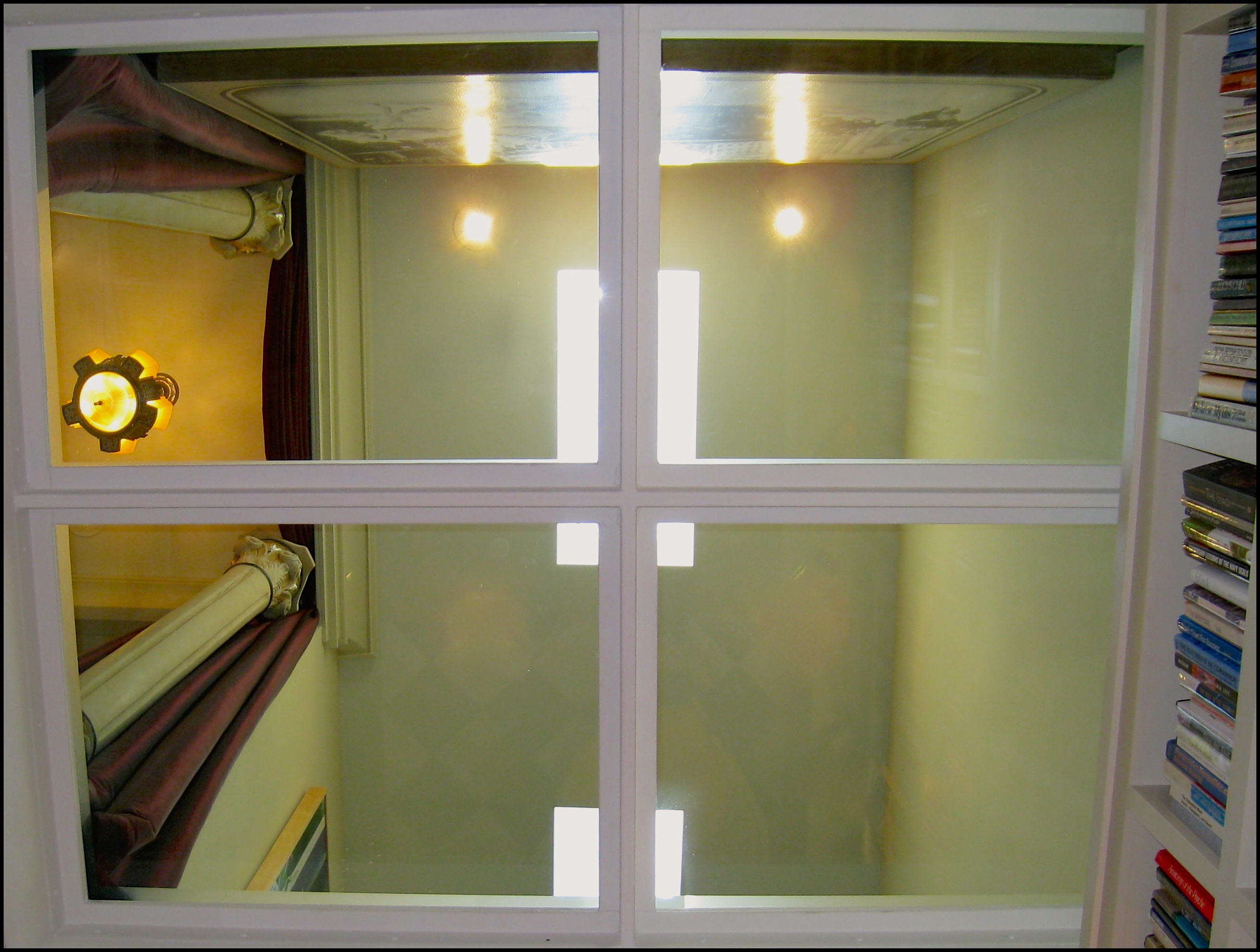 Interior Glass Floor Design in San Francisco by Jerry JACOBS DESIGN ©. Staiways landing at Buena Vista Park Deco.