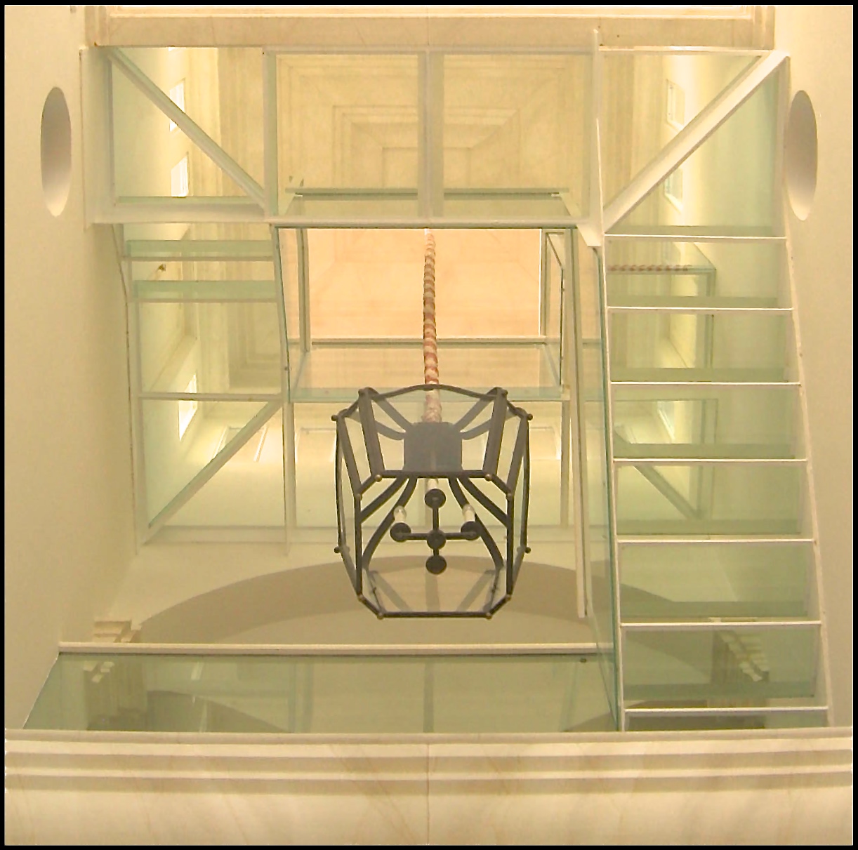 A chair sitting in front of a window.