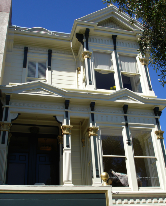 Penthouse apartment Interior Design Pacific Height San Francisco by Jerry Jacobs Design©. Peaceful exterior we selected color for the Victorian.