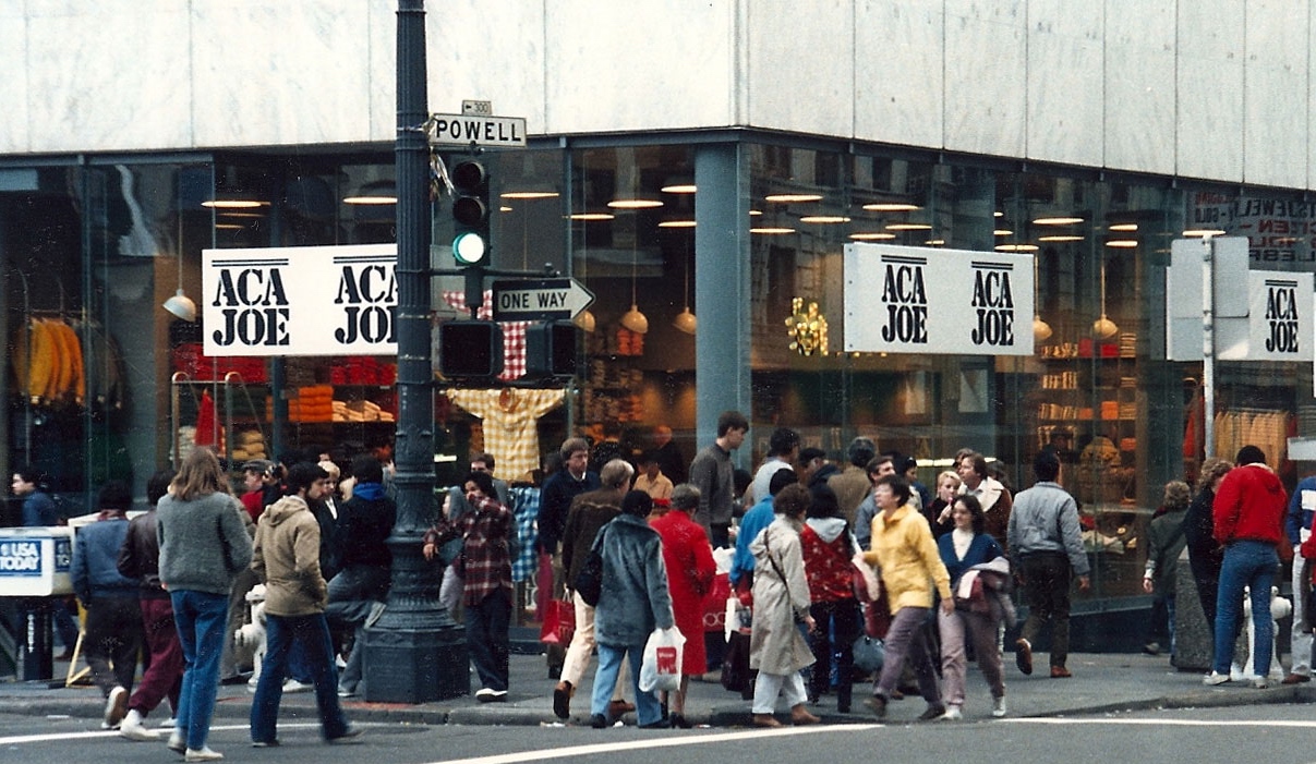 Aca Joe store oin Mallk,by Jerry Jacobs Design© Geary and Powell flagship store in San Francisco.