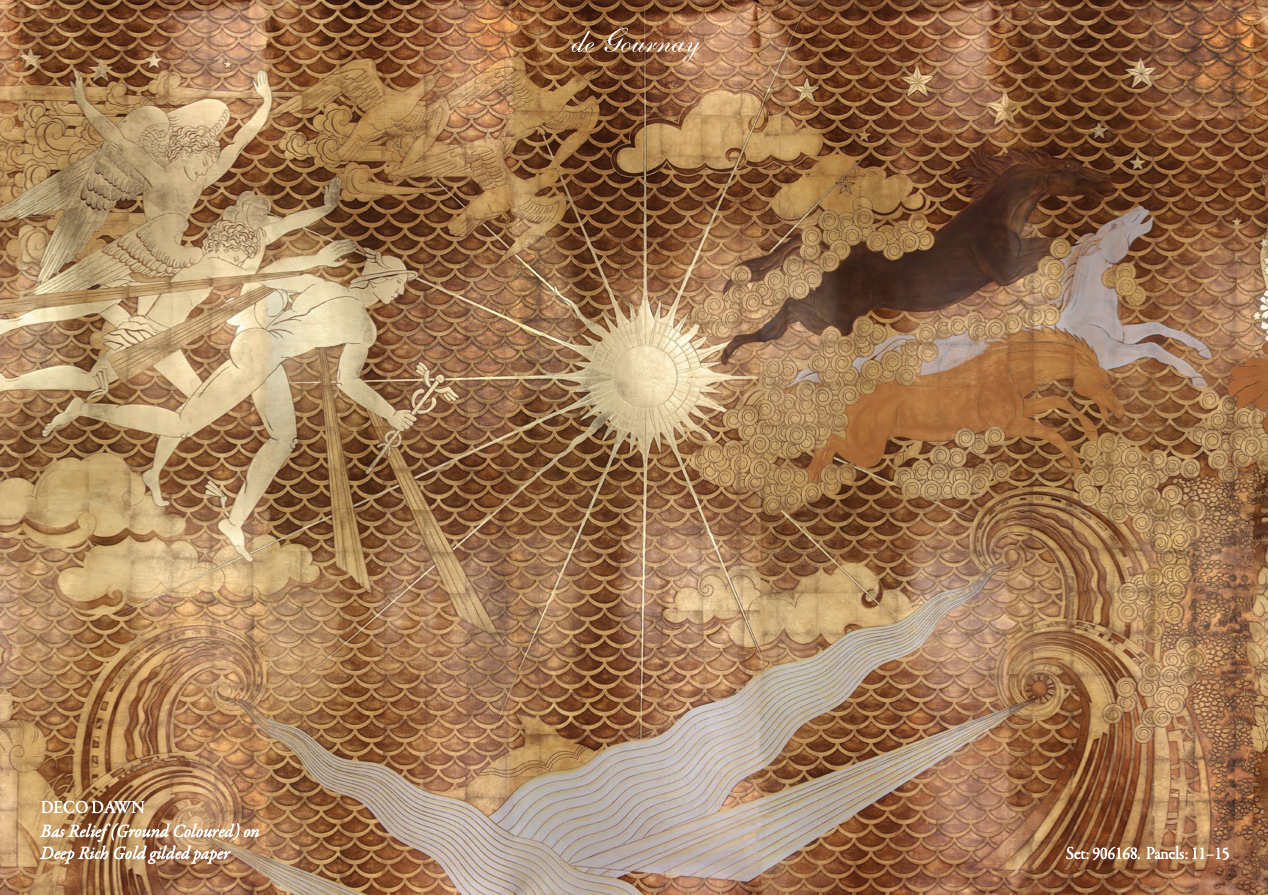 Best Wallpapers San Francisco and Worldwide. Deco Dawn a hand painted Mural wallpaper by de Gournay