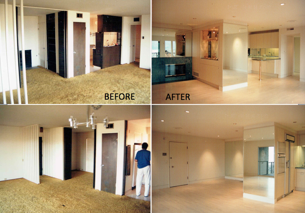Before and after. Interior design remodeling Belvedere Tiburon. Interior Design Remodeling Belvedere Tiburon. View Apartment, remodeling and Interior Design by Jerry Jacobs Design © Before and After.