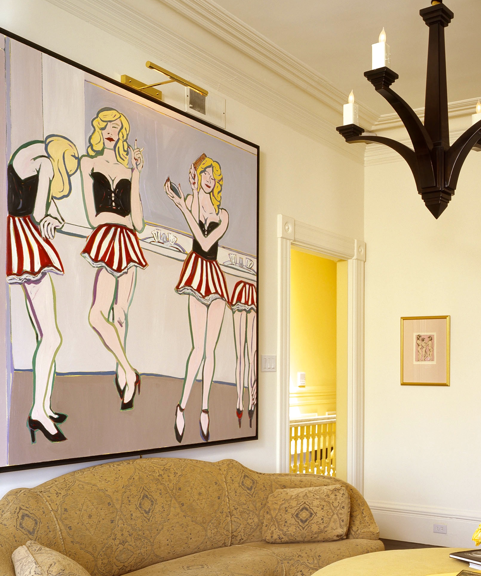 Art Home Interior Design. Painting by Jan Wurm, curated by Jerry Jacobs Design