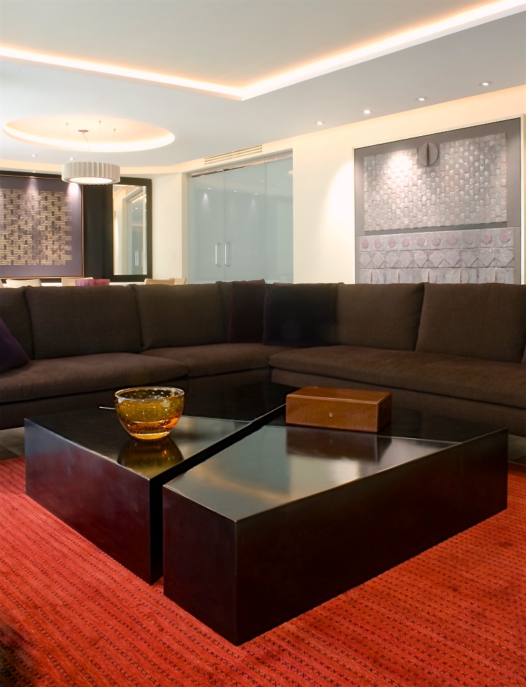 Art Home Interior Design. Both painting by Vicente Rojo. Interior by Jerry Jacobs Design ©