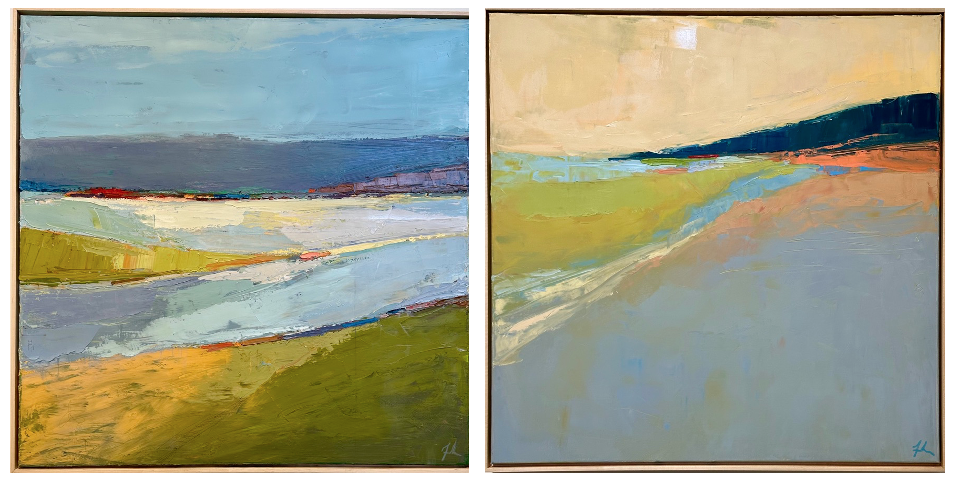 Art Home Interior Design. Two Landscapes by the same artist, Farnsworth.
