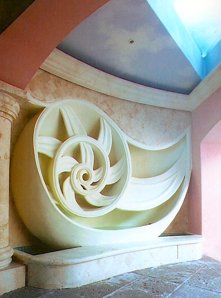 Nautilus 2, a wall fountain by Jerry Jacobs Design©