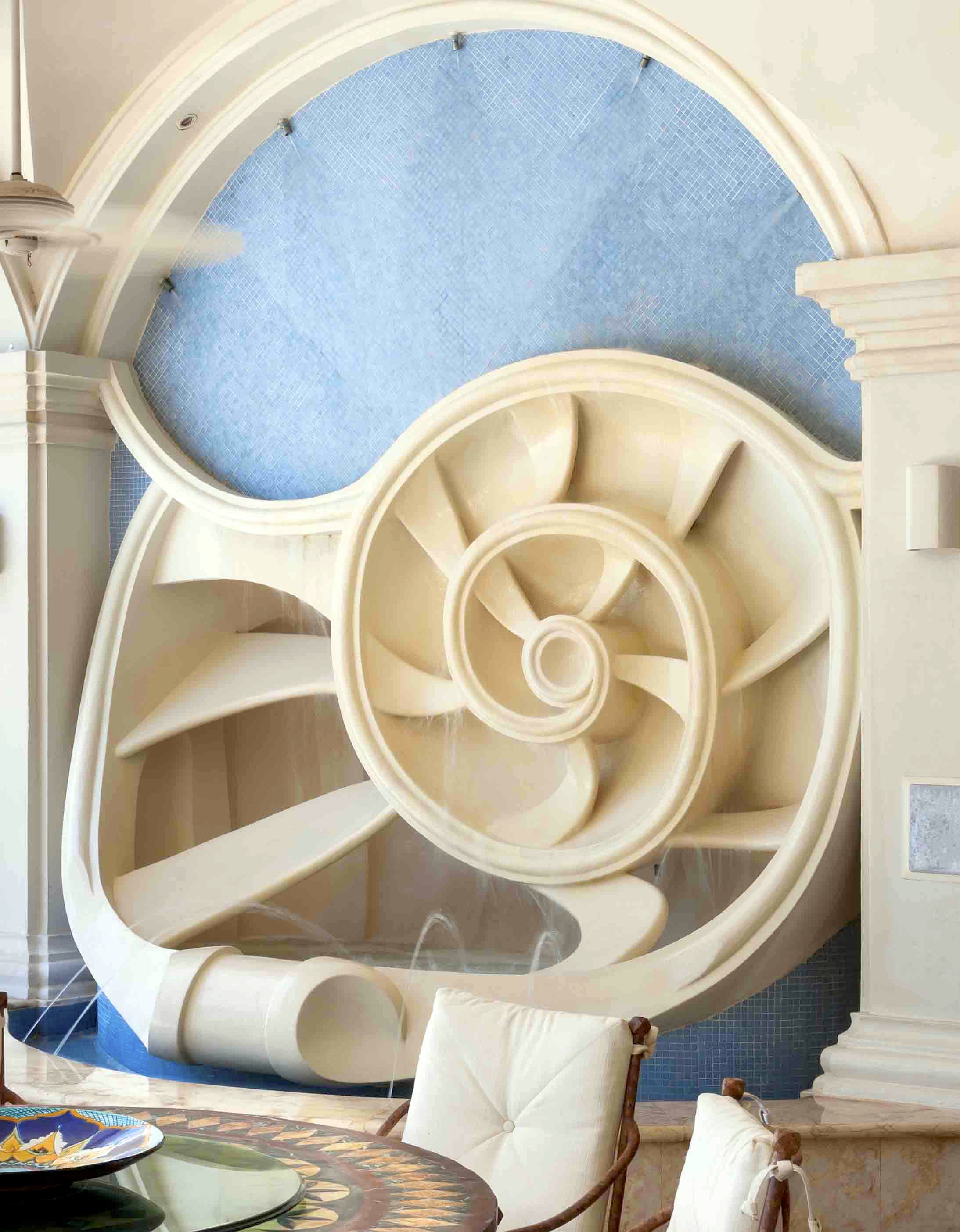 Nautilus1 wall Fountain design by Jerry Jacobs Design ©.