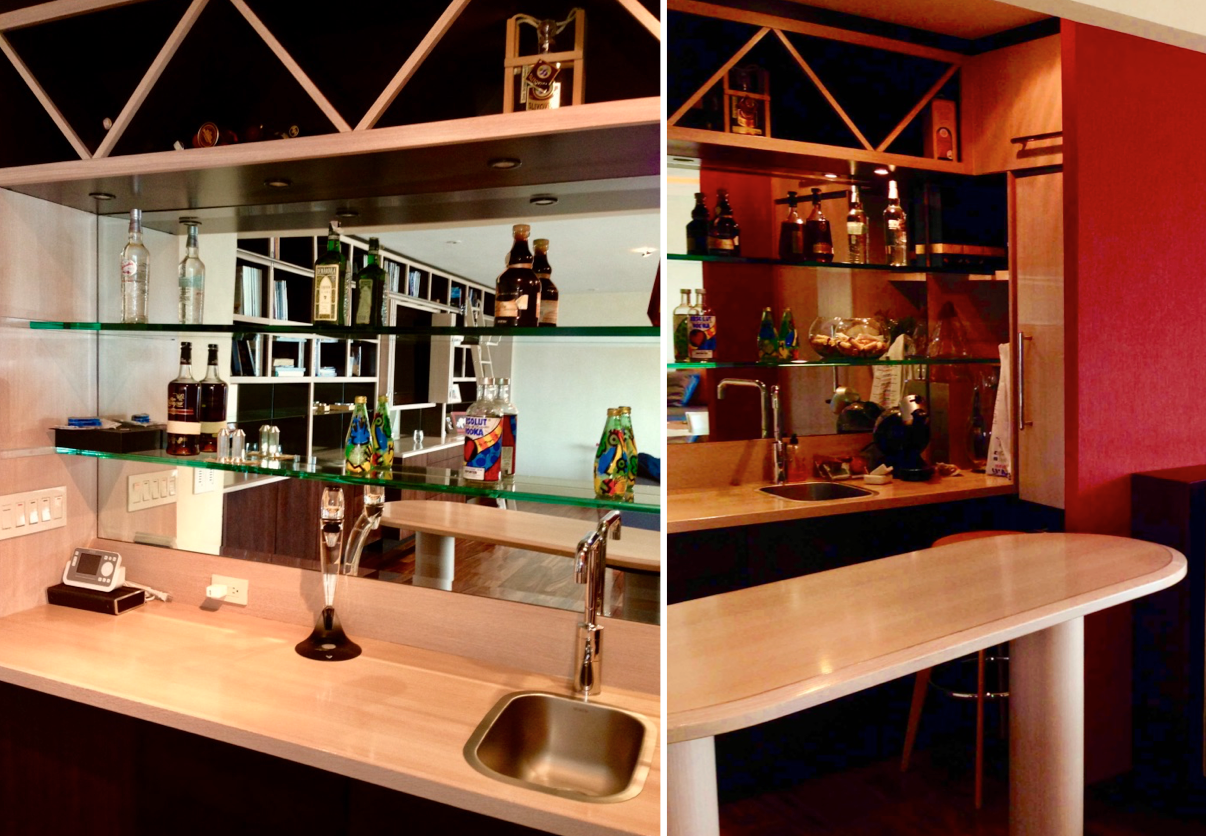 Luxury Kitchen Design San Francisco Bay. Carved Wet bar with sump pump.. Jerry Jacobs Design ©