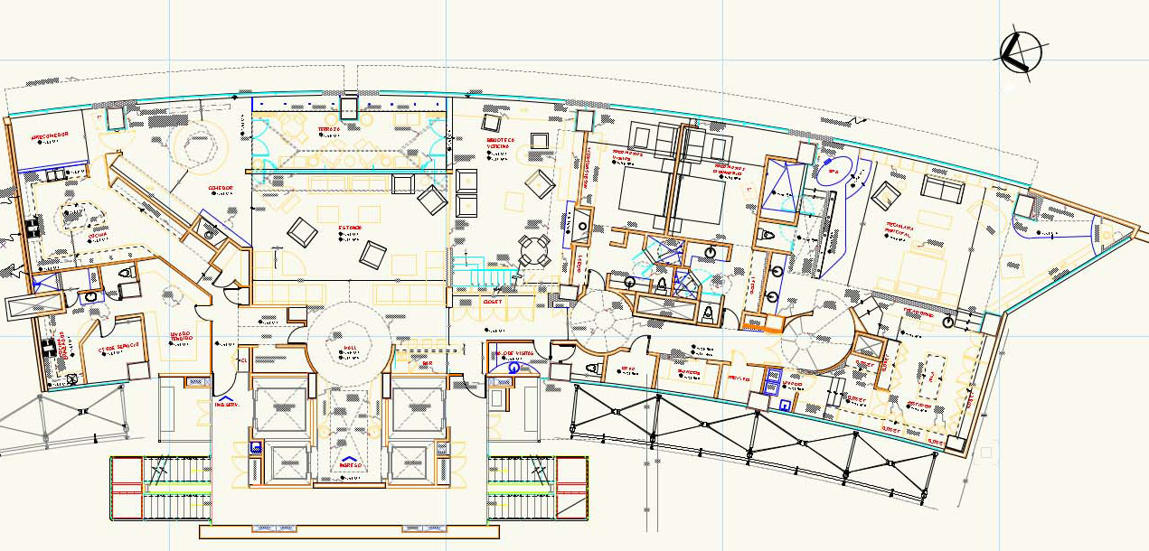  Interior Design San Francisco Penthouses. The floor plan for the Peninsula Penthouse in Mexico City by Jerry Jacobs Design©