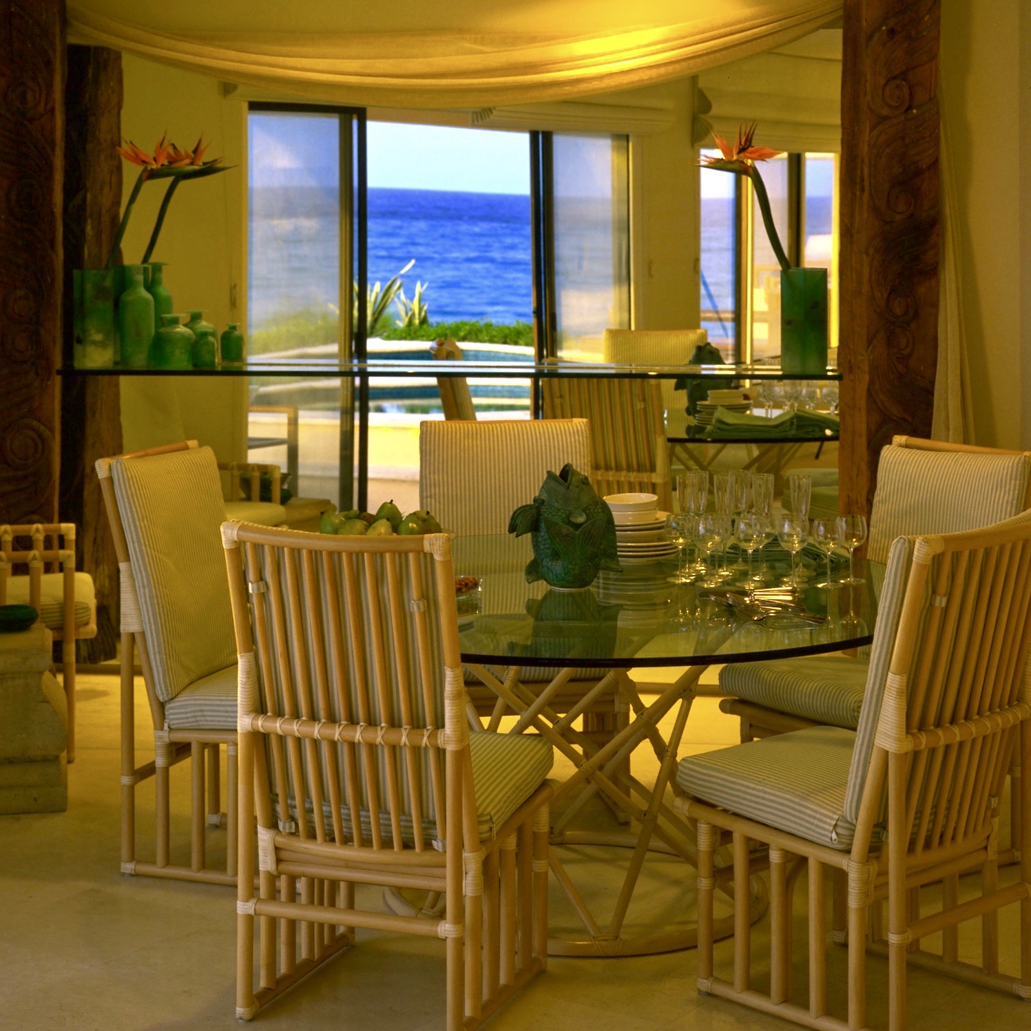 Interior Designer Dining rooms. Puerto Aventuras Yacht Club Penthouse.