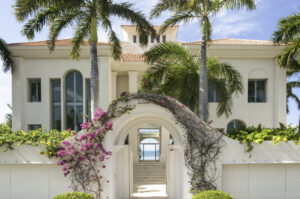 Waterfront Villa Design. Jerry Jacobs Design. Cancun Villa on the Beach. Entrance.