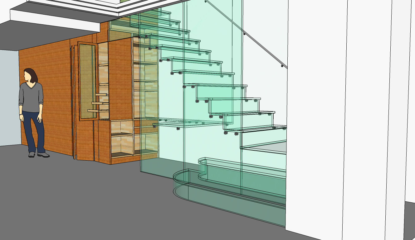 Rosania Residence Parkmerced Townhouse. Glass Staircase by Jerry Jacobs Design ©Rosania Residence Parkmerced Townhouse. Glass Staircase by Jerry Jacobs Design ©